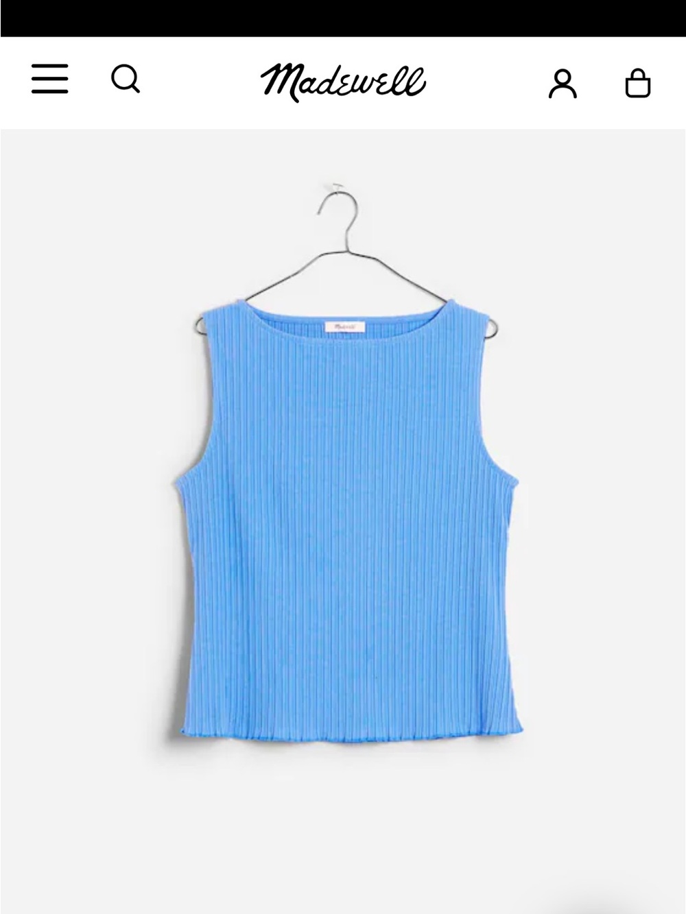 Madewell Ribbed Boatneck Tank